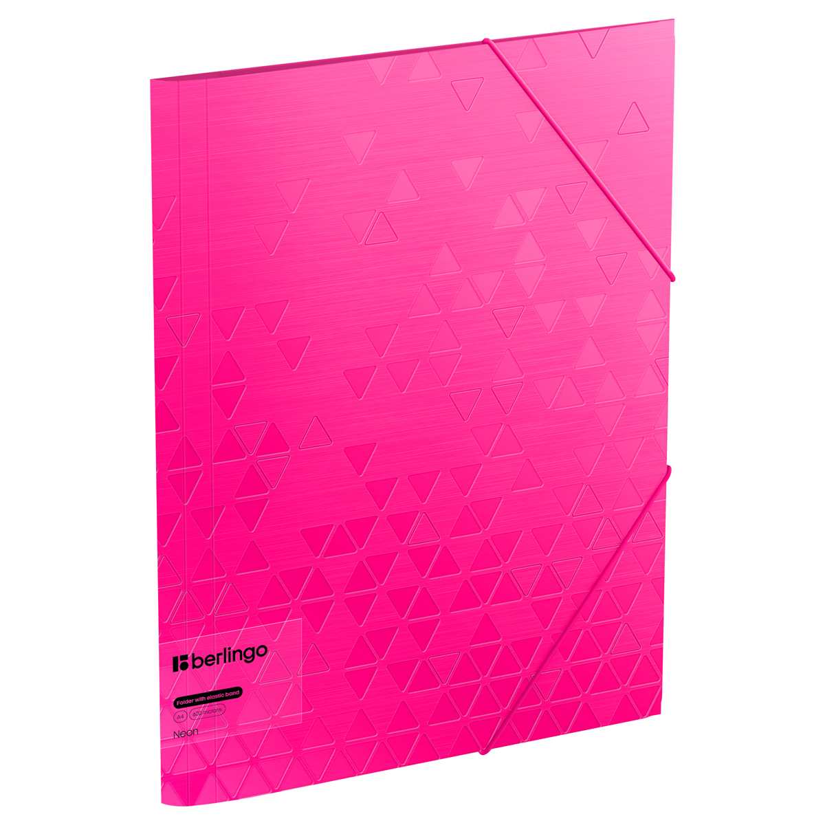 Папка на резинке Berlingo "Neon" А4, 600мкм, розовый неон