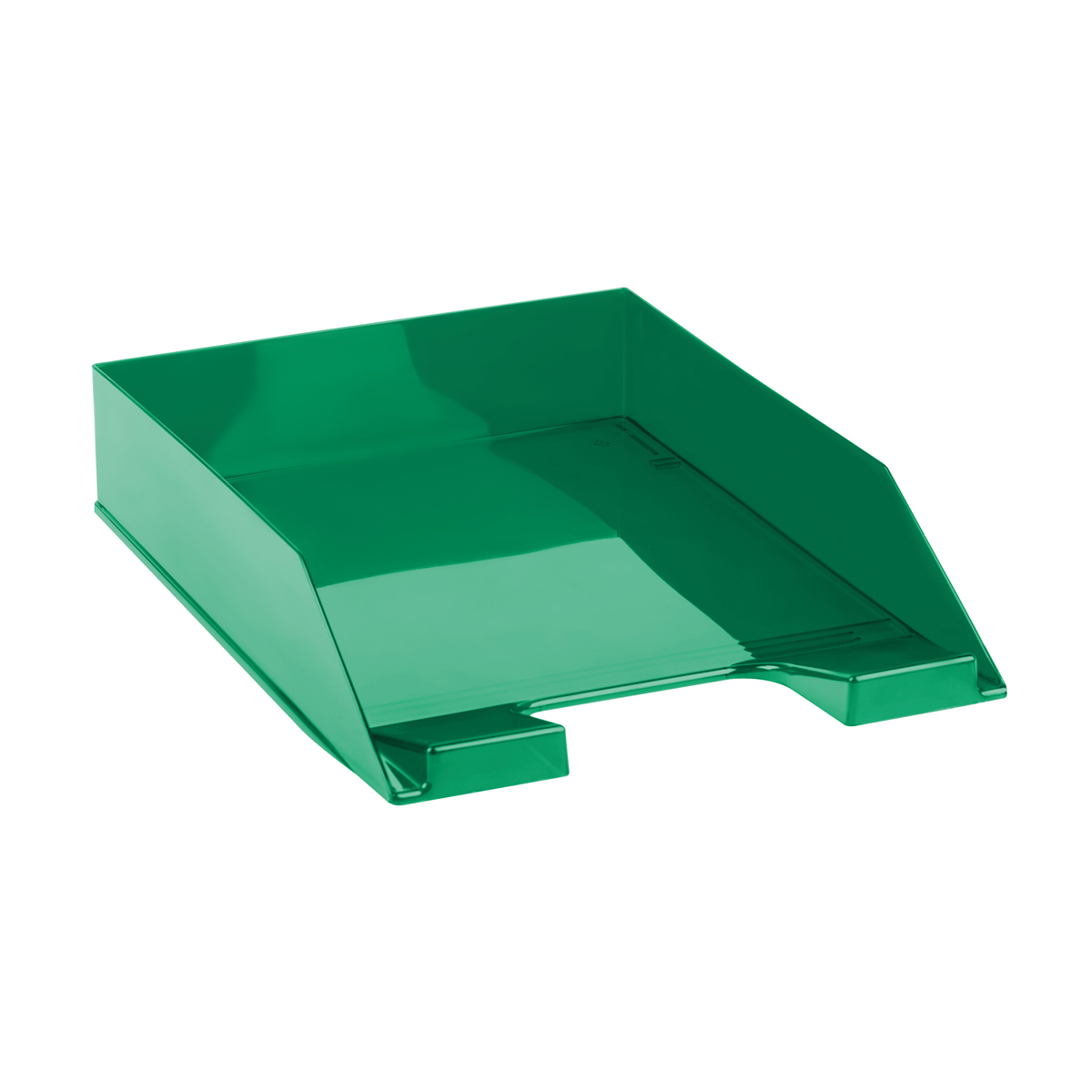 Лоток для бумаг горизонтальный СТАММ "Фаворит", тонированный зеленый