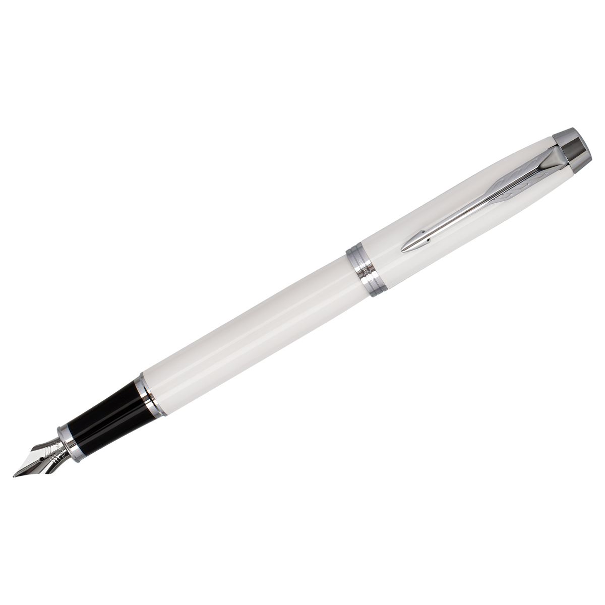Ручка перьевая Parker "IM White СT" синяя, 0,8мм, подарочная упаковка