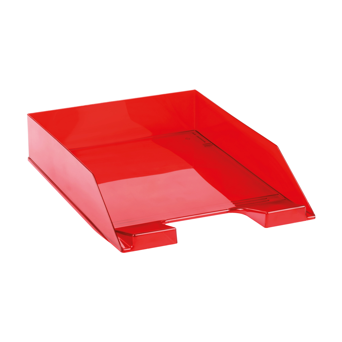 Лоток для бумаг горизонтальный СТАММ "Фаворит", тонированный красный